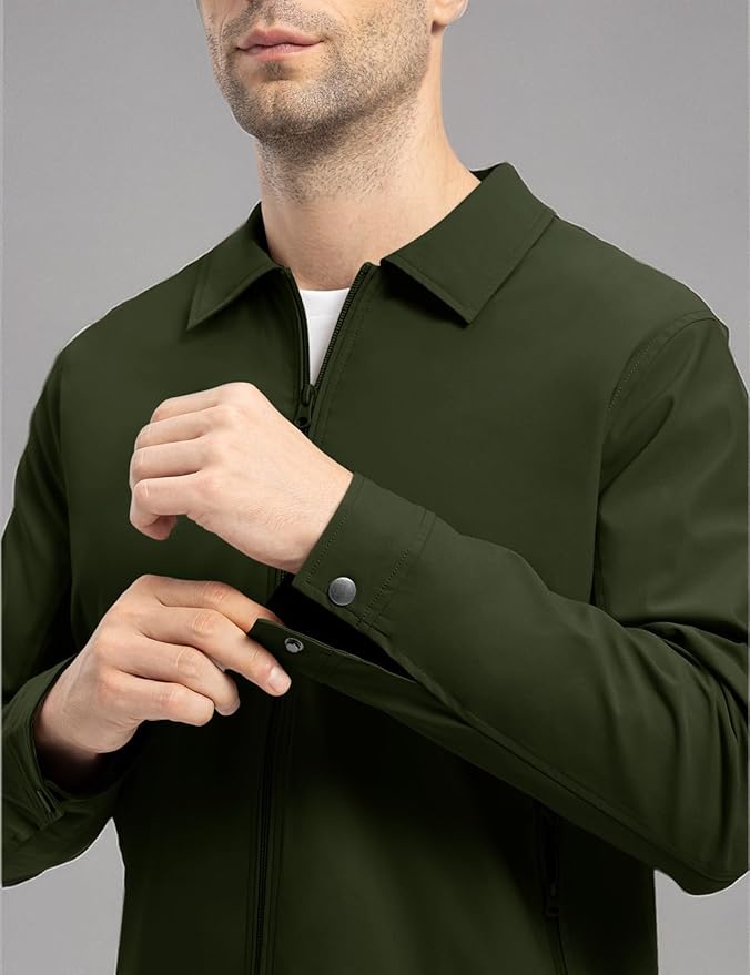 TBMPOY Men's Lightweight Jackets Casual Windbreaker Stylish Light Fall Spring Golf Work Dress Business