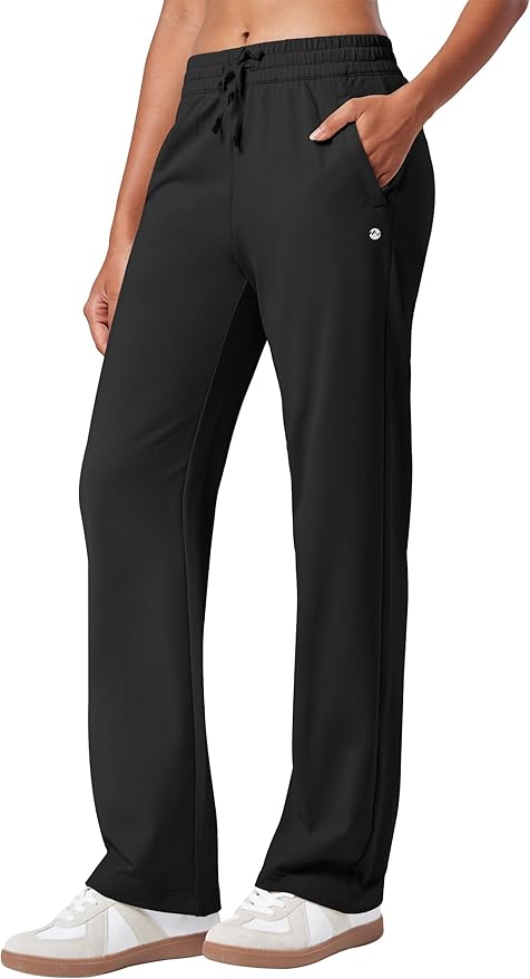 Willit Women's Fleece Lined Pants with Zipper Pockets Winter Thermal Warm Hiking Straight Leg Pants 27"/29"/31"