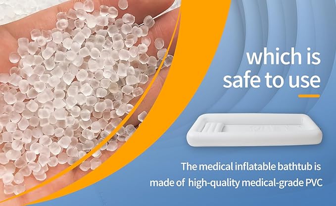 Medical Inflatable Bathtub,Bed Bath,Medical PVC Bedside Shower bathtubKit,Bed Shower for Patients with Reduced Mobility,Bedside Water Bag+Electric air Pump+Medical Inflatable Shampoo Basin