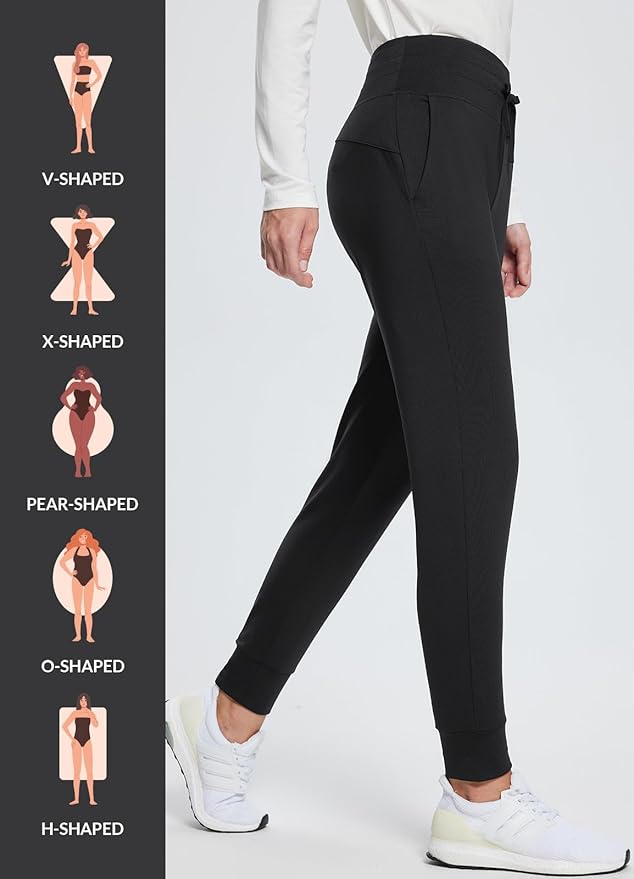 baleaf Women's Fleece Lined Pants Water-Resistant Sweatpants Winter Thermal Ski Hiking Running Joggers