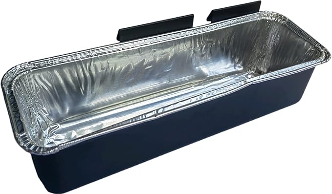 Professional 1 Pack Catch Holder & 12 Pack Grease Liners Disposable Aluminum Foil Drip Pans for Camp Chef Portable Grill (13)