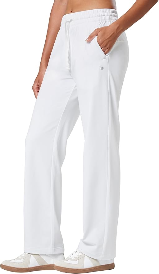 Willit Women's Fleece Lined Pants with Zipper Pockets Winter Thermal Warm Hiking Straight Leg Pants 27"/29"/31"