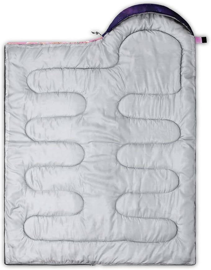 AILONEN Girls Pink Camping Sleeping Bags,Lightweight & Waterproof,3 Season Warm & Cool Weather,Cute Bow Duck Print Sleeping Bags for Kids,Girls,Adults Travelling,Outdoors