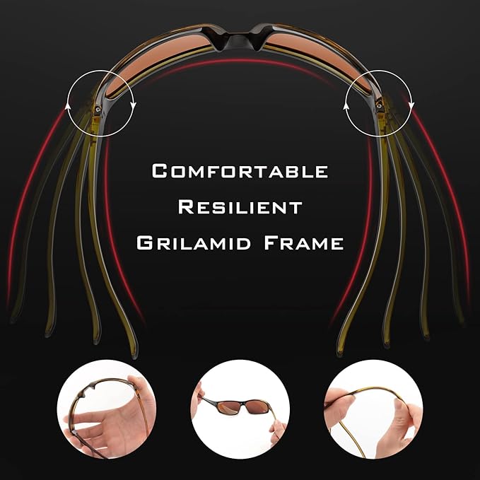 KastKing Kateel Polarized Sport Sunglasses for Men and Women, Ideal for Driving Fishing Cycling and Running,UV Protection