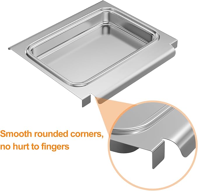 SafBbcue 67047 Grease Catch Pan Drip Pan for Spirit II E/S 210, E/S 220 Spirit II E/S 310, E/S 320, E/S 330 Genesis II 200 300 Grease Drip Tray with 12pcs Aluminum Foil Liner