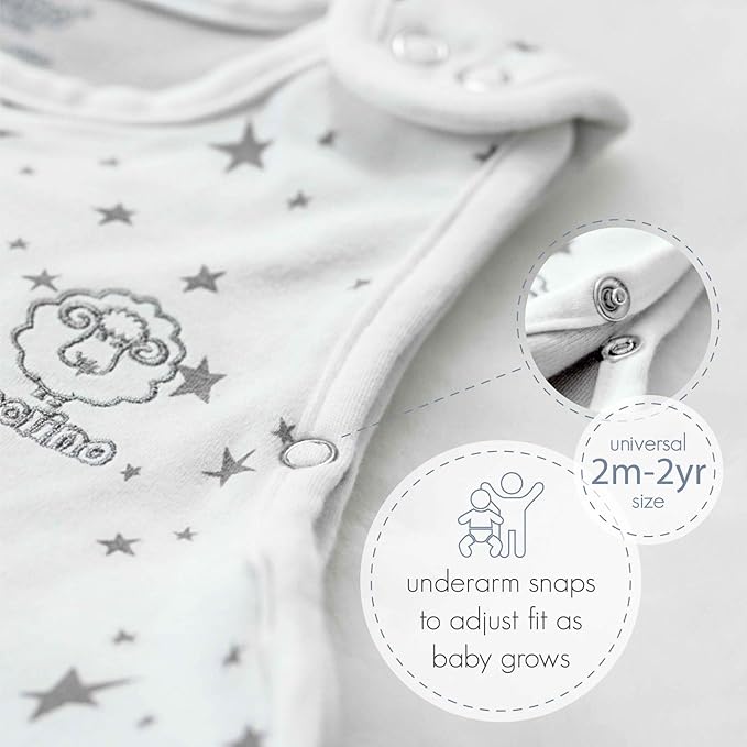 Woolino Ultimate Baby Sleep Sack - 4 Season Baby Wearable Blanket - Two-Way Zipper Adjustable Sleeping Bag - Merino Wool and Organic Cotton - Universal Size (2-24 Months) - Lilac