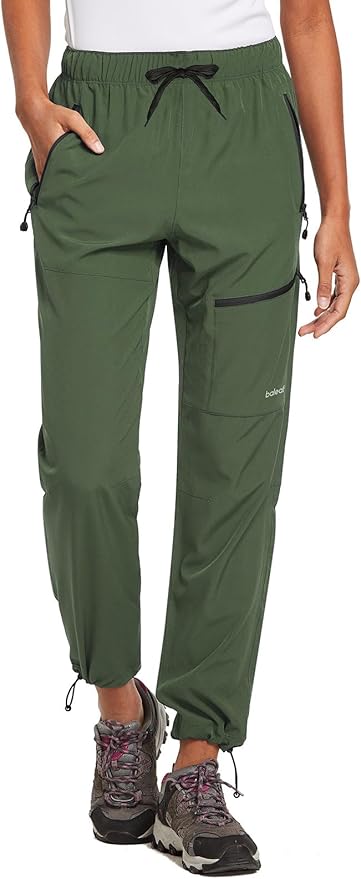 baleaf Women's Hiking Pants Quick Dry Lightweight Water Resistant Elastic Waist Cargo Pants for All Seasons