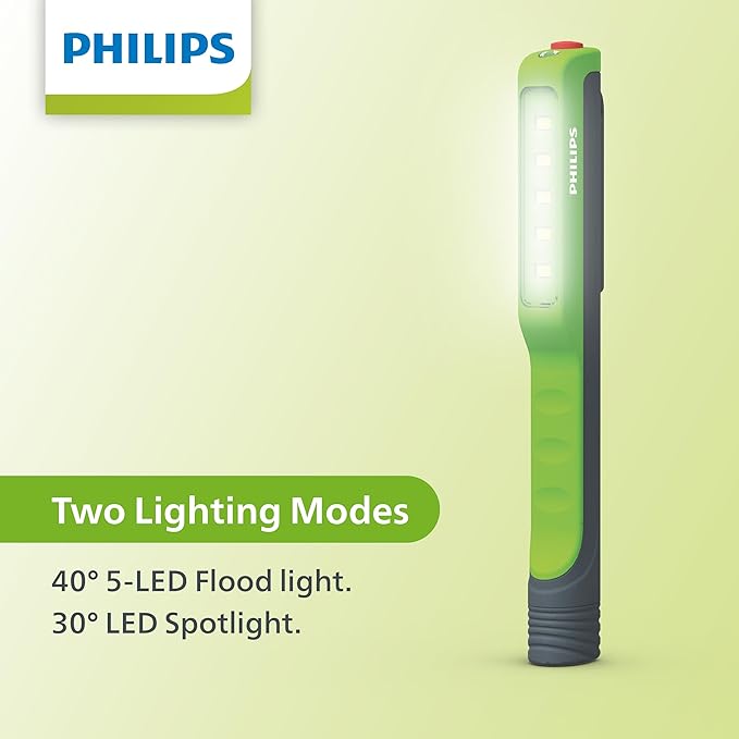 Philips Xperion 3000 Pen eco, 90 Lumen Professional Penlight with Pocket Clip for Mechanics, Construction, Camping, Outdoor Use