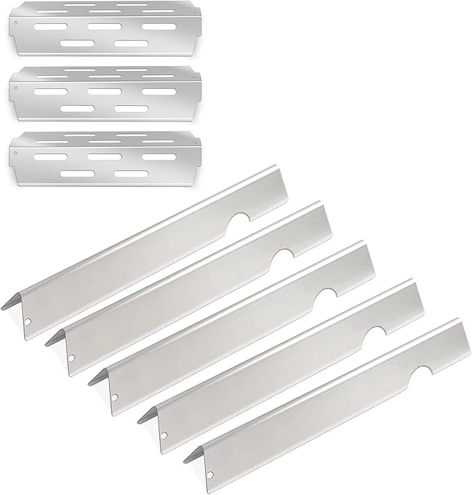 Grill Replacement Parts for Weber Genesis II 300 Series Gas Grills, 17 Inch Flavorizer Bars Heat Deflectors 3 Burner Tubes Kit for Weber 7489 67490 67491 LP and NG BBQ Grill Models