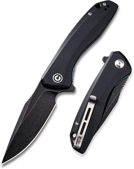CIVIVI Folding Pocket Knife Baklash C801H (Double Black)