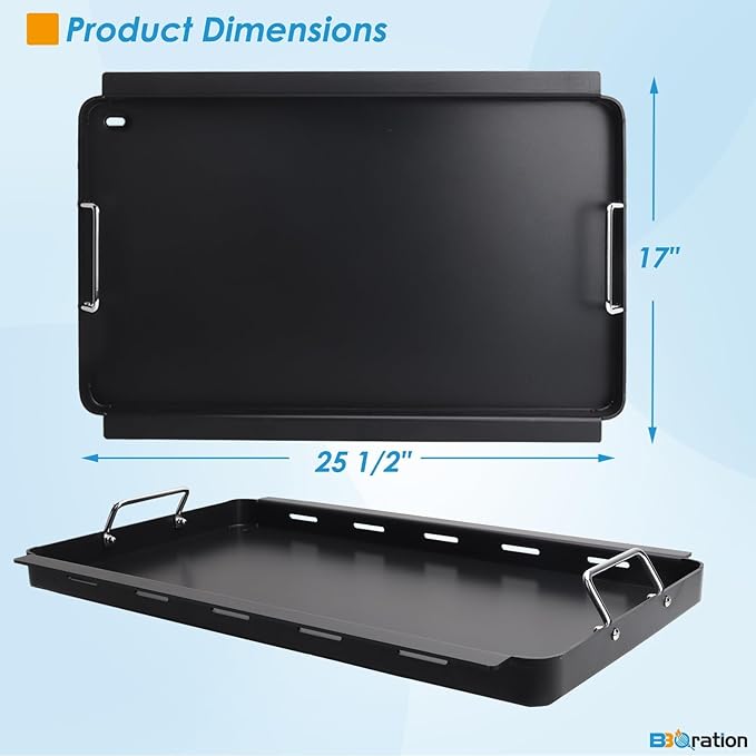 G533-2200-W1 17" Griddle Insert Parts for Charbroil TRU Infrared 4 Burner Grill 463242715 463242716 466242716 466242815 463257520 463276016 463255020 for Charbroil Grill Replacement Parts
