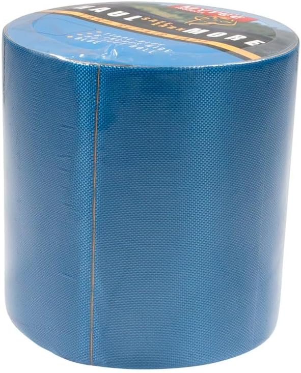 Mytee Products 8.8 oz Waterproof Blue Vinyl Tarp Repair Tape 6 Inch x 50 FT with Heavy Duty Adhesive Backing - Tarp Patch Kit, Tarp Repair Kit