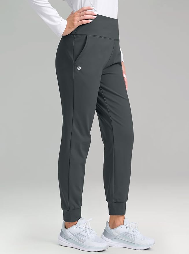 G Gradual Women's Fleece Lined Joggers High Waisted Water Resistant Thermal Hiking Pants Cold Weather Sweatpants with Pockets