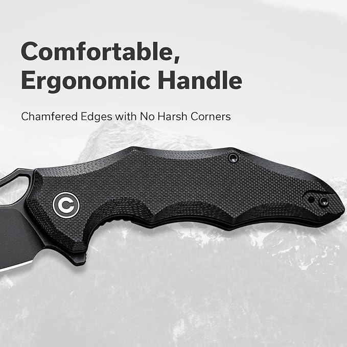 CIVIVI Chiro Pocket Knife for EDC, Folding Knife with Flipper 3.1" 14C28N Blade G10 Handle, Utility Knife for Men Women C23046-1