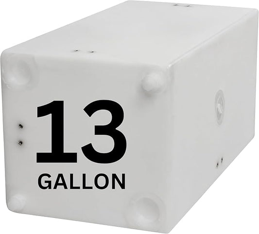 13 Gallon RV Fresh Water Tank, Potable Water Storage Tank for Drinking, Cooking, Cleaning, Showering, for Campers, Trailers, Motorhomes, RVs, Cube Shape, 23.25" x 12.25" x 11.75" (WT-5683)
