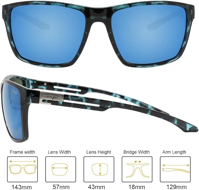 INFI Fishing Polarized Sunglasses for Men Driving Running Golf Sports Glasses Square UV Protection Designer Style Unisex