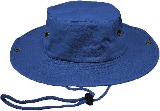Glory Max Washed Cotton Bucket Hat with Chin Strap Fishing Sun Safari Boonie Cap