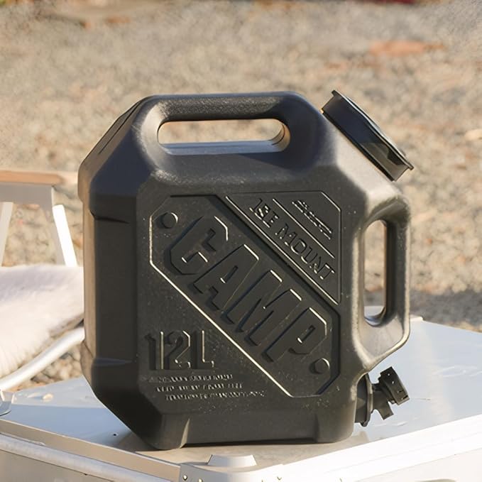 3.2 Gallon Water Jug with Spigot, Portable Water Tank BPA Free, Leak-Proof Water Containers for Camping Water Storage Containers for Emergency Outdoor Hiking Picnic, Green/Black/Yellow