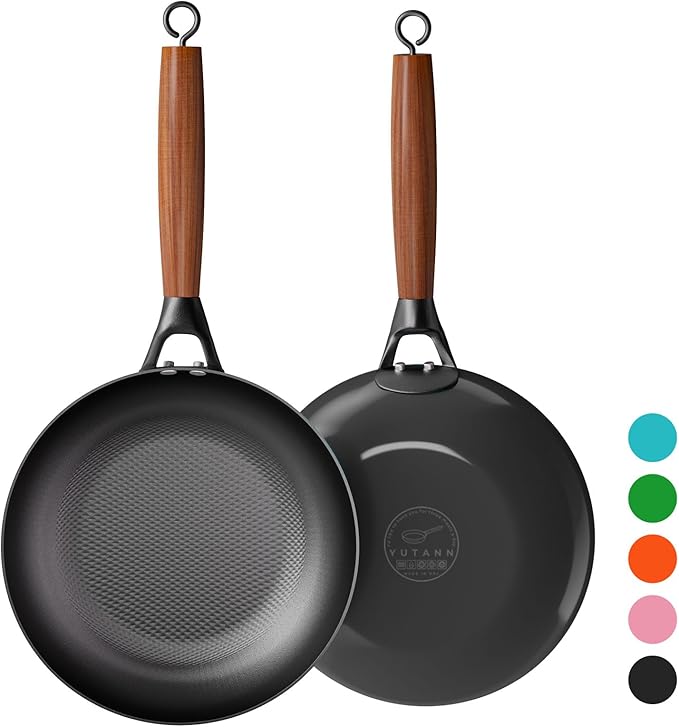 YUTANN 10 Inch Cast Iron Skillet, Pre-Seasoned Frying Pan with Diamond-Textured for Oil-Saving Cooking, Nonstick & Non-Toxic, PFAS/PFOA-Free, Easy to Clean