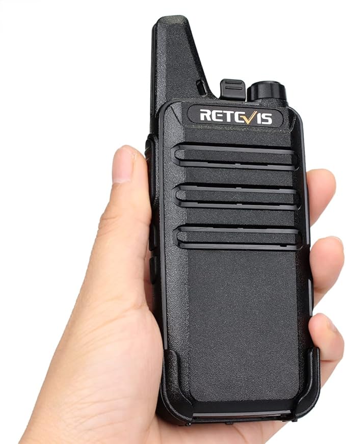 Retevis RT22 2 Way Radios Walkie Talkies,Rechargeable Long Range Two Way Radio, USB VOX Small Emergency 2 Pin Earpiece Headset,for School Retail Church Restaurant (Packed in Pairs with 5 Boxes)