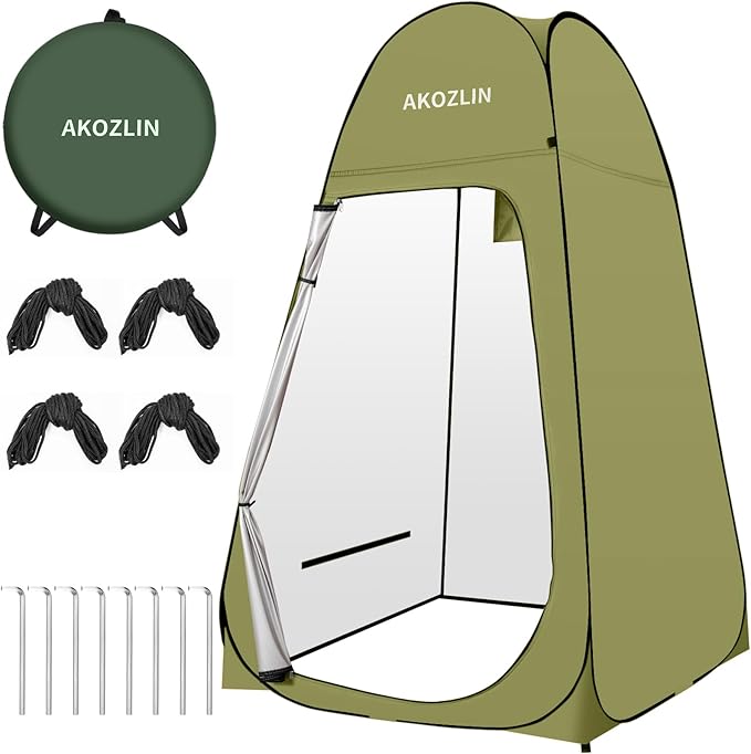 AKOZLIN Portable Pop Up Shower Tent Instant Privacy Dressing Changing Tent Outdoor Shower Room Camp Toilet Tent