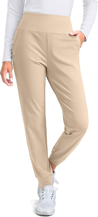 G Gradual Women's Fleece Lined Joggers High Waisted Water Resistant Thermal Hiking Pants Cold Weather Sweatpants with Pockets