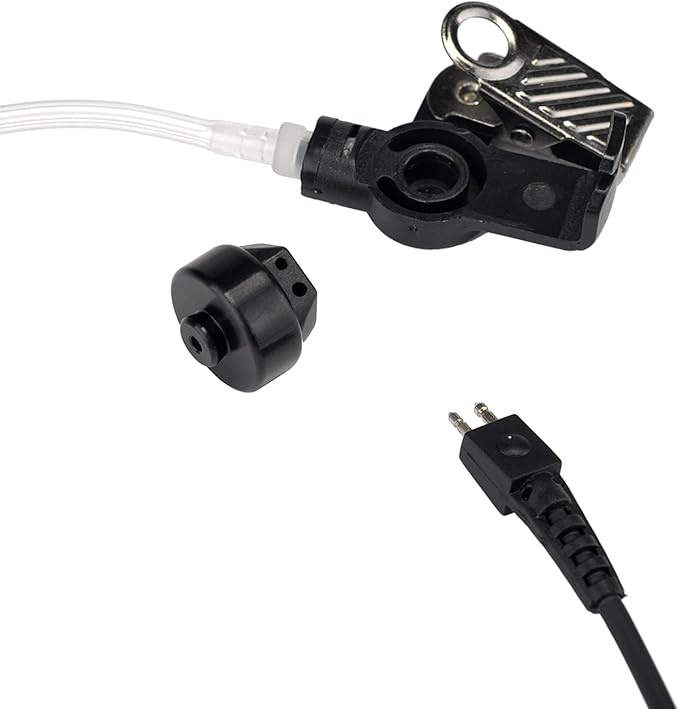 Covert Acoustic Tube Walkie Talkie Earpiece Surveillance Headset with Mic Compatible with CLS1110 Motorola Two Way Radio