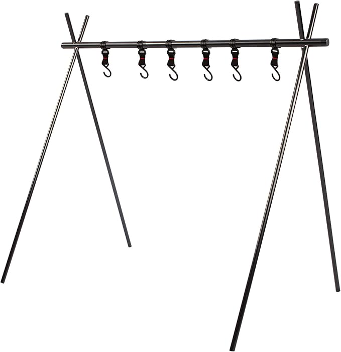 Lightweight Medium Folding Hanging Rack Travel Camping Shelf Triangle Rack Assembly Storage Picnic Rack (Medium)
