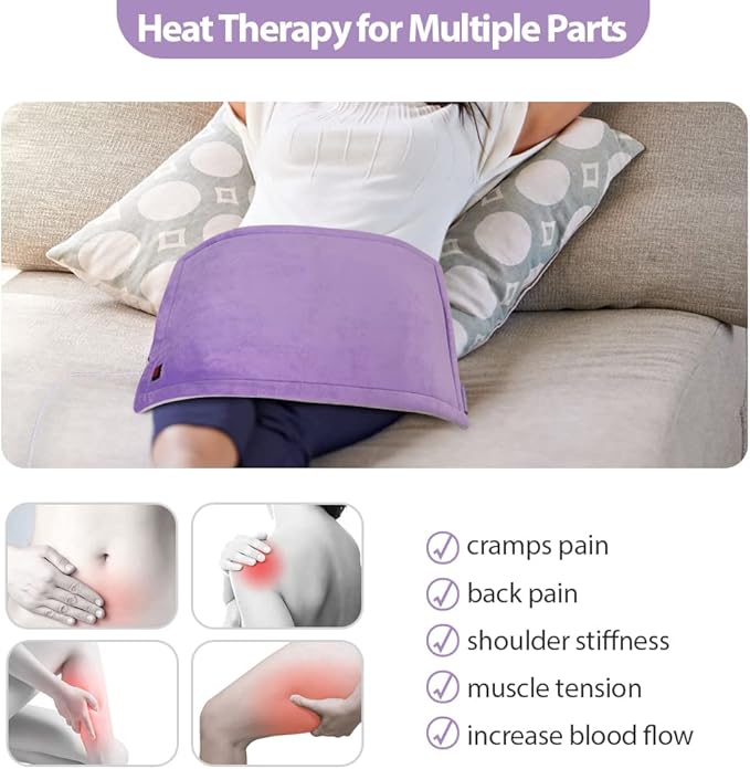 USB Plug-in Heating Pad, 5V Travel Heated Pads, FSA HSA Eligible 3 Heat Settings & Auto Shut Off, USB Powered Small Heating Pad for Pain Relief, 16"x 12", Non-Chargeable