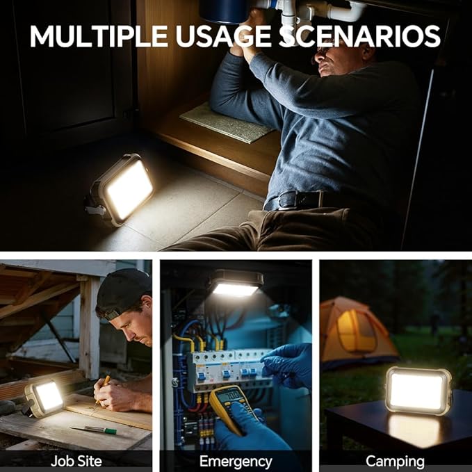 LED Camping Lantern Rechargeable,Solar Lanterns,Portable Camping Lights 3 Light Modes, Waterproof Camping Essentials for Power Outages, Emergency, Tent, Outdoor