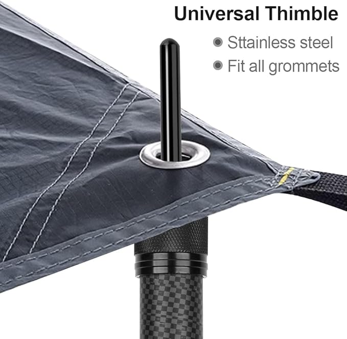 Carbon Fiber Tent Poles, Telescoping Tarp Poles Heavy Duty Adjustable, Portable & Lightweight for Tent Fly, Awning, Outdoor Camping, Hiking 9.8FT
