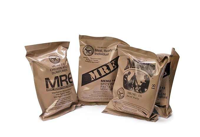 Wornick MRE Meals Ready to Eat, Emergency Food Supply, Survival Camping Outdoor 12 Pack Inspection 2024, 2025 or Better (6 Meals (Random), 6, Count)