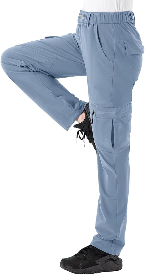 Rdruko Women's Hiking Cargo Pants Water-Resistant Quick Dry UPF 50+ Travel Camping Work Pants Zipper Pockets