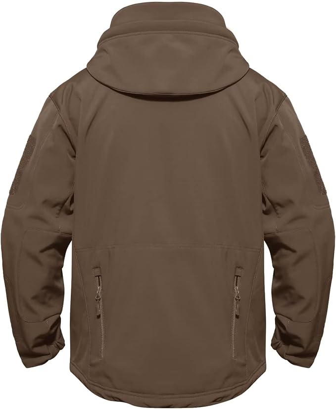 MAGCOMSEN Men's Tactical Jacket 7 Pockets Performance Fleece Lined Water Resistant Ski Snow Soft Shell Winter Coats