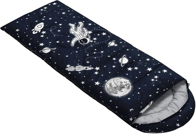 Kids Sleeping Bag for Boys Girls,Checkerboard Cat Print-Lightweight Warm Portable Outdoor Indoor-Waterproof Cold Weather Resistant Sleeping Bag for Camping Hiking