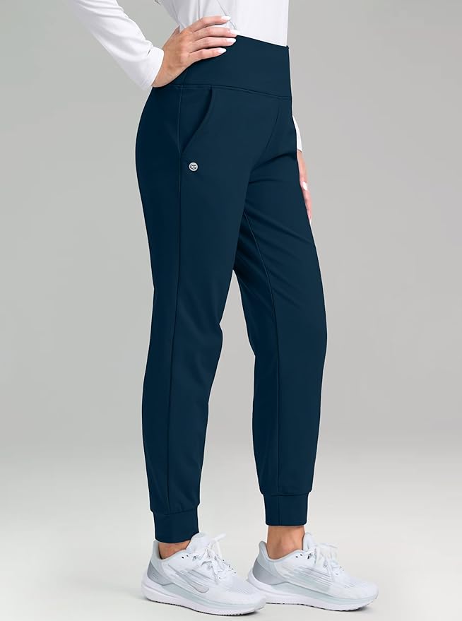 G Gradual Women's Fleece Lined Joggers High Waisted Water Resistant Thermal Hiking Pants Cold Weather Sweatpants with Pockets