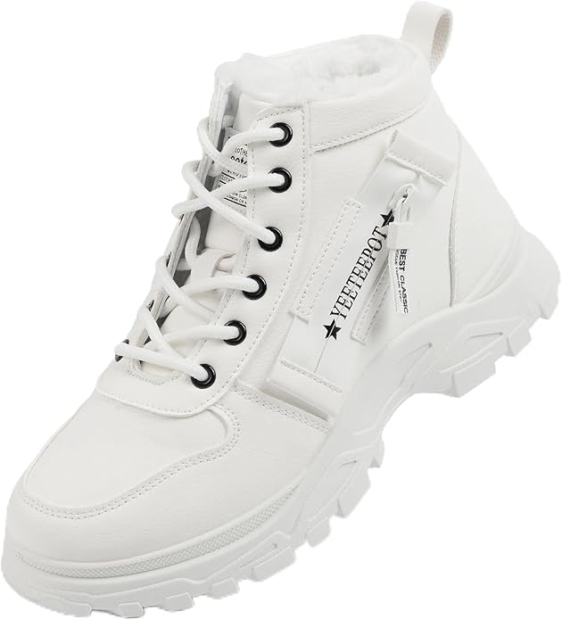 Womens Snow Boots Warm Winter Boots Ladies Fur Lined Ankle Boots Lace Up Outdoor Booties Anti-Slip Sneakers Waterproof Walking Shoes