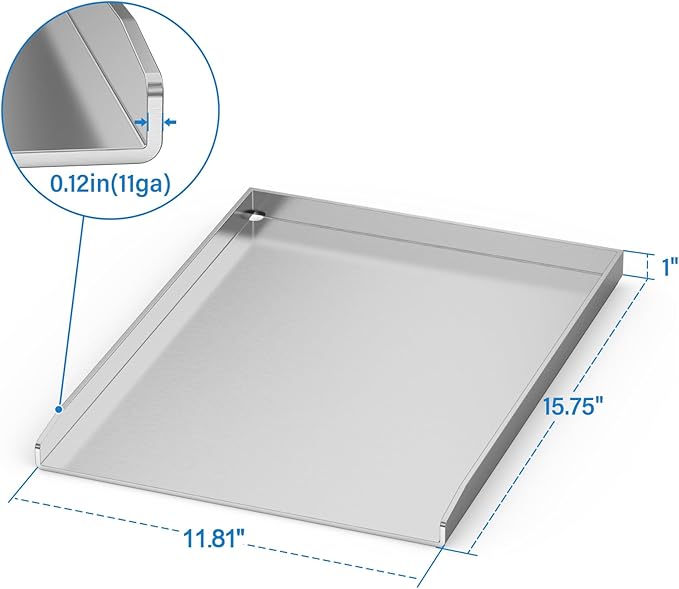 Stanbroil Universal Stainless Steel Griddle Pan for Outdoor Grill Stove Cooking
