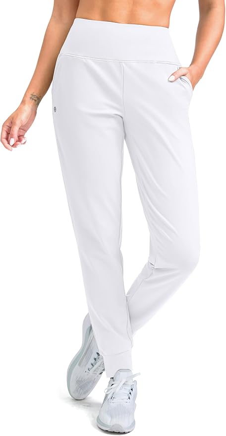 G Gradual Women's Fleece Lined Joggers High Waisted Water Resistant Thermal Hiking Pants Cold Weather Sweatpants with Pockets