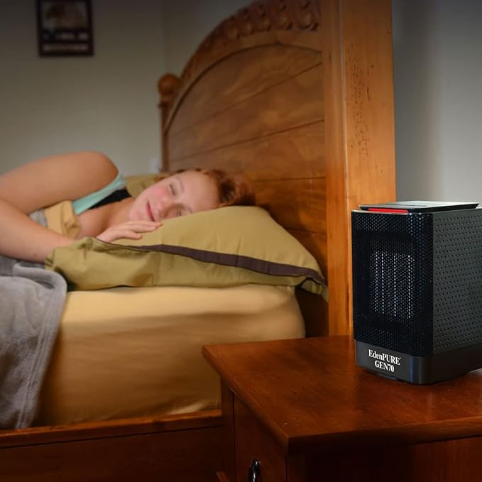 EdenPURE GEN70 Personal Heater – 950W Infrared Space Heater with Cooling Fan, Swivel Base, PTC Technology, Safe-Touch, Portable for Home, Office, or Travel