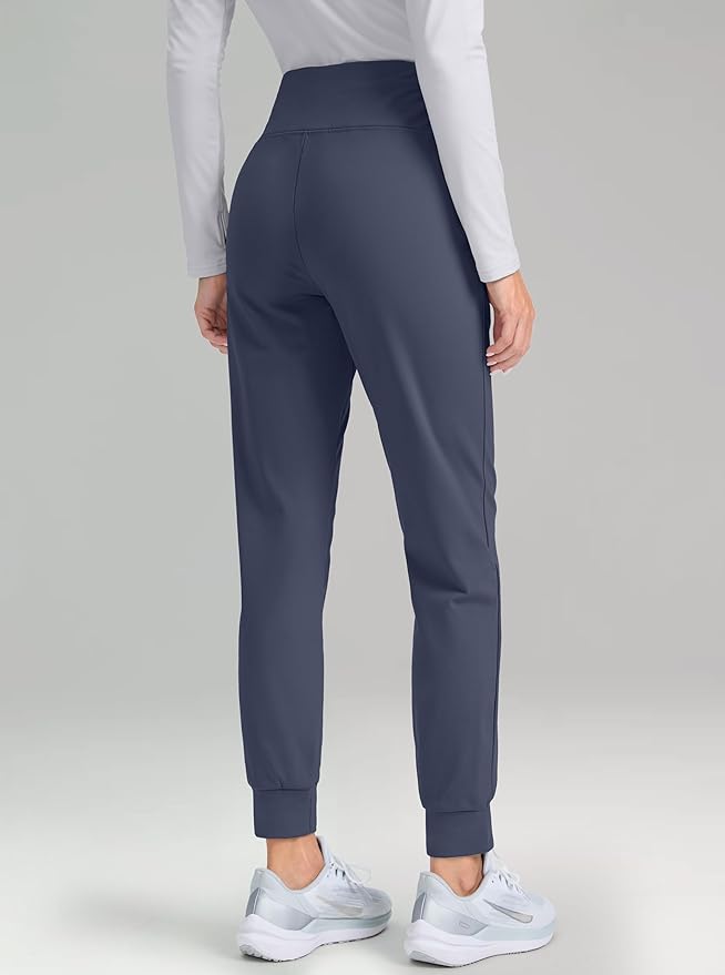 G Gradual Women's Fleece Lined Joggers High Waisted Water Resistant Thermal Hiking Pants Cold Weather Sweatpants with Pockets