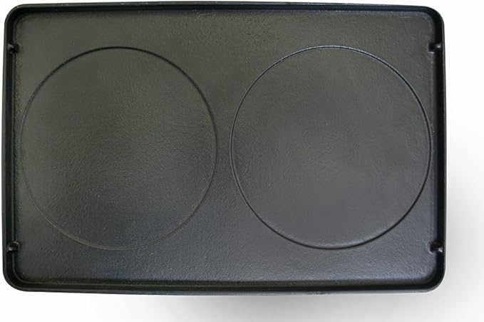 Swissmar Replacement Grill Plate for Classic, Stelvio, Zermatt & Eiger Raclette Models – Reversible Cast Iron Griddle Hot Plate for Indoor Electric Grilling, BBQ, and Griddle Cooking