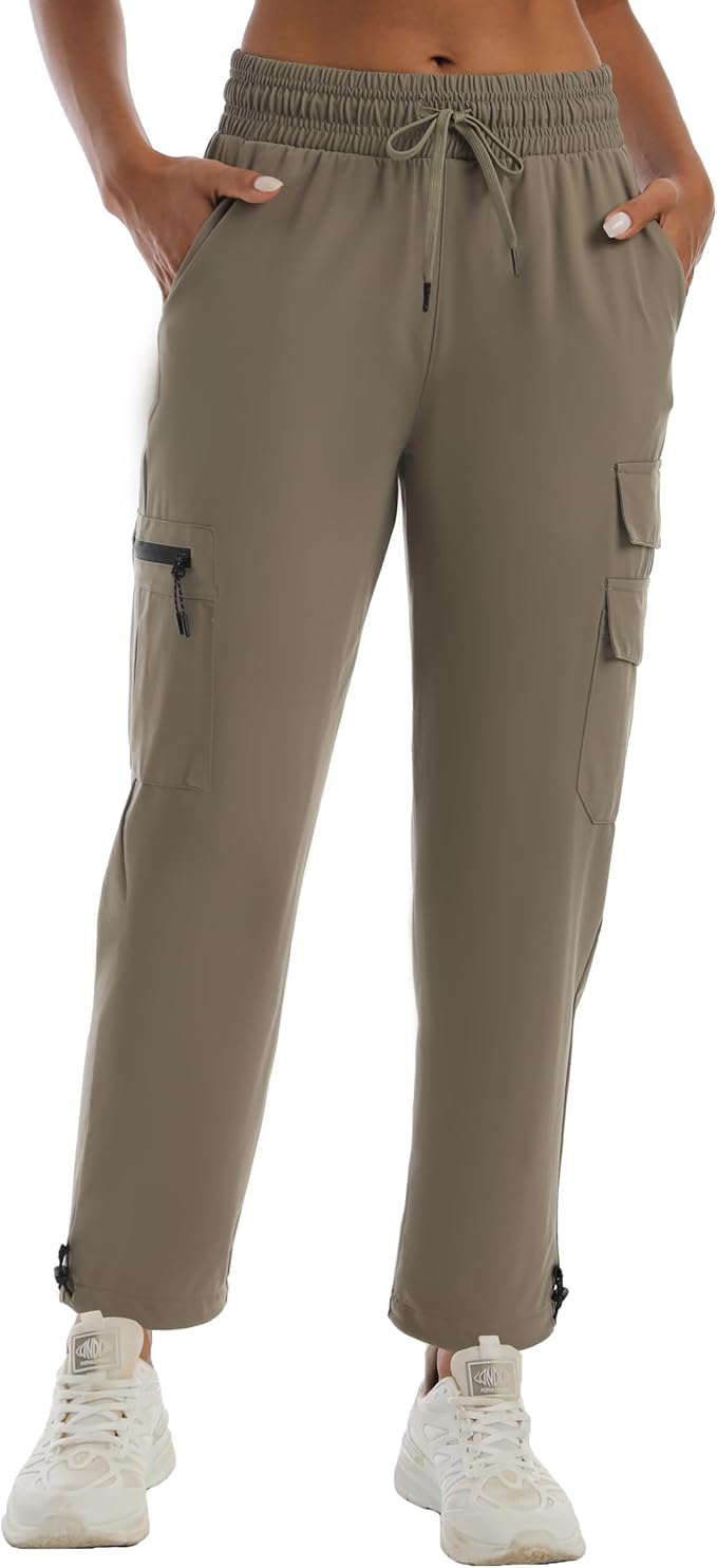 Quick Dry Women's Cargo Pants with Pockets Lightweight Hiking Joggers for Workout Athletic Casual Outdoor Camping