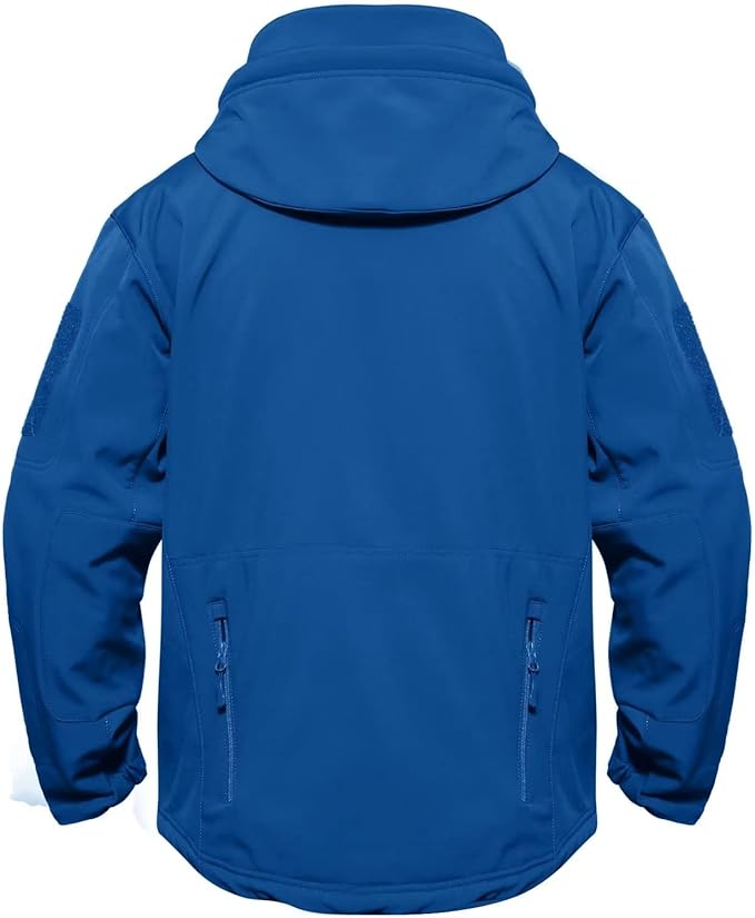 MAGCOMSEN Men's Tactical Jacket 7 Pockets Performance Fleece Lined Water Resistant Ski Snow Soft Shell Winter Coats