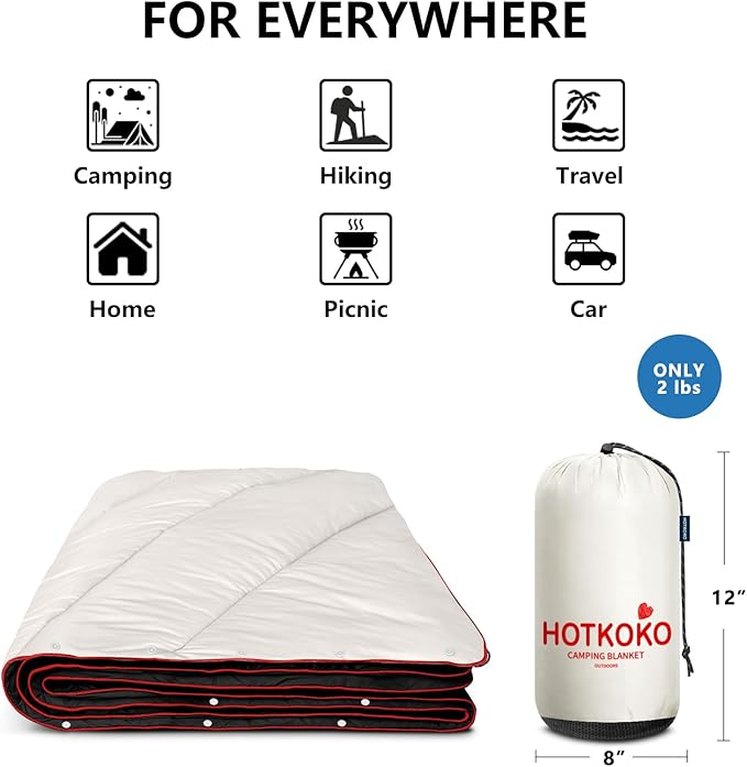 Camping Blanket,Puffy Printed Camp Blankets Lightweight Packable for Outdoor Camping,Traveling, Stadium, Hiking, Picnics