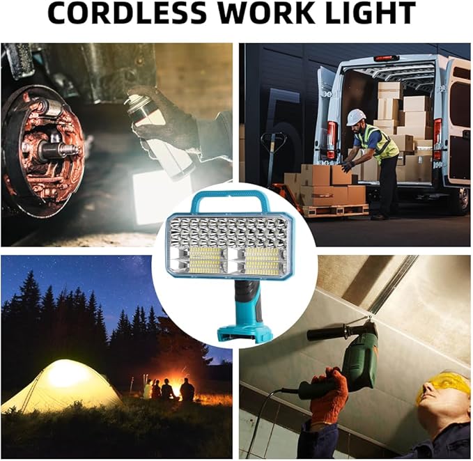 40W Cordless LED Flashlight for Makita 18V Lithium-ion Battery, 4200LM Handheld Work Light with USB Charger Port for Camping, Hiking, Climbing, Job Site, Indoor & Outdoor Use