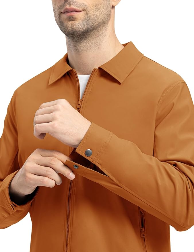 TBMPOY Men's Lightweight Jackets Casual Windbreaker Stylish Light Fall Spring Golf Work Dress Business