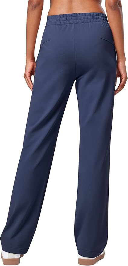 Willit Women's Fleece Lined Pants with Zipper Pockets Winter Thermal Warm Hiking Straight Leg Pants 27"/29"/31"