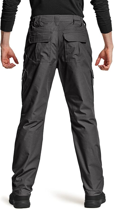 CQR Men's Tactical Pants, Water Resistant Ripstop Cargo Pants, Lightweight EDC Work Hiking Pants, Outdoor Apparel