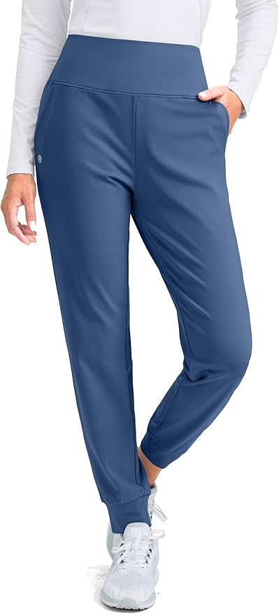 G Gradual Women's Fleece Lined Joggers High Waisted Water Resistant Thermal Hiking Pants Cold Weather Sweatpants with Pockets